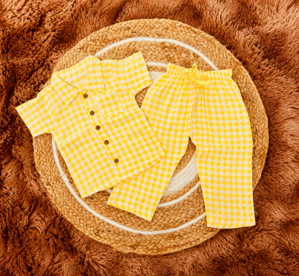 Crinkle-Top & Pant  Yellow Box