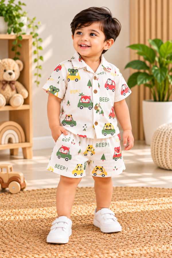MUSLIN CO_ORD SET MINI CARS